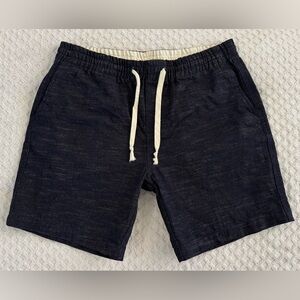 Gustin #78 Indigo Rainbow Drawstring Denim Chino Shorts Large SOLD OUT Dark Blue